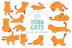 Yoga Cats Clipart Collection Product Image 1