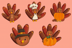 Cute Fall Turkeys Collection Product Image 3