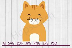 Cat Face SVG, Cat SVG, DXF File, Cuttable File Product Image 1
