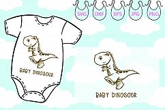 Cute Dinosaur t rex SVG Files T Rex Tyrannosaurus rex Baby Product Image 2