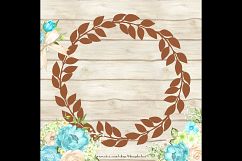 100 Leaf Wreath Clip Arts, Botanical Wreath Clip Arts Product Image 3