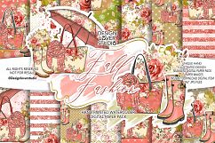 Fall Fashion digital paper pack Product Image 1