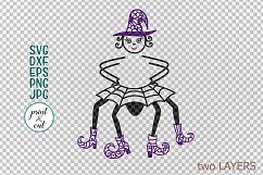 Halloween Spider Witch Hat Monogram svg dxf png cutting file Product Image 2