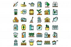 Fertilizer icons set vector flat Product Image 1