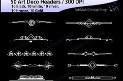 Art deco / art deco headers / art deco header clipart / art deco digital clipart / art deco frames / High Quality / template headers Product Image 4