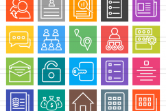 148 Files &amp; Folders Line Multicolor B/G Icons Product Image 2