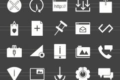 100 Material Design Glyph Inverted Icons Product Image 2