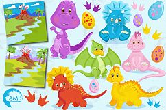 Baby Dinosaurs clipart, graphics, illustrations AMB-1203 Product Image 2