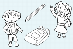 School Kids Digital Stamps Collection Product Image 3
