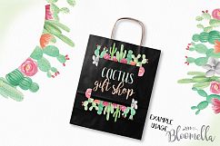 Watercolor Cactus Clipart Frames Border Clipart Flowers Product Image 3