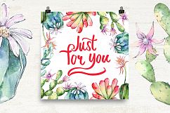 Succulents cactus PNG watercolor Product Image 7