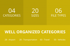 166 Transport Line Inverted Icons Product Image 3