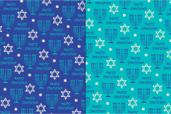 Silver Blue Chanukah Patterns Product Image 2