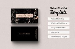 Rose Gold Foil Marble Business Card Product Image 1