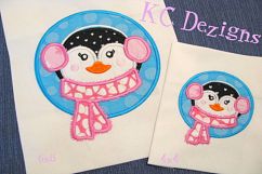Penguin Circle Machine Applique Embroidery Design Product Image 1