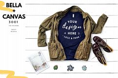 T-Shirt Mockup Mega Bundle Fall Winter Bella Canvas 3001 Product Image 5
