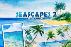 Seascapes 2. Watercolor set. Product Image 1