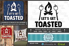 Let&#039;s Get Toasted SVG - Camping Svg - Camping Signs SVG 742 Product Image 1