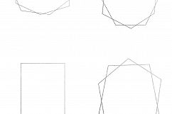 Watercolor Geometric Foliage Frames Product Image 9