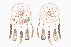 Watercolor Dreamcatcher &amp; Teepee Clip Art Set Product Image 3