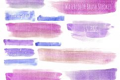 Watercolor brush strokes clipart hand painted  Product Image 3
