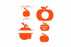 Pumpkin patch - Pumpkin Monogram 5 Designs SVG cut File Product Image 1