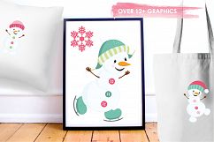 Happy Snowman graphics and illustrations Product Image 5
