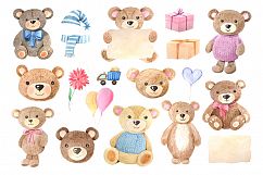 Watercolor Teddy Bears Product Image 3