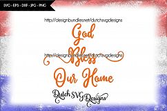 Text cutting file God Bless our Home, svg cut file Product Image 3