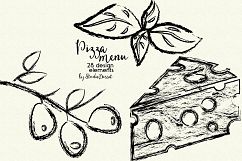 Pizza Menu - Rustic Restaurant Menu Illustrations Product Image 3
