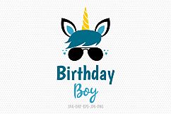 boy unicorn svg, unicorn eyelashes, boy unicorn birthday svg Product Image 1