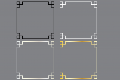 Silver &amp; Gold Square Fretwork Frames Product Image 5
