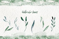 Watercolor Mountains and greens natire clipart Product Image 2