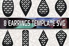 144 Earrings template SVG - Cut files - Leather earrings SVG Product Image 8