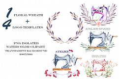 Sewing. Watercolor clipart Product Image 2