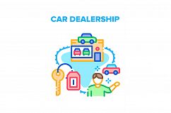 Car Dealership Vector Concept Color Illustration Product Image 1
