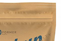 Kraft Paper Bag Stand up Pouch Doypack with Clear Window Mockup Product Image 6