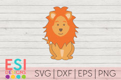 Cute Lion SVG | Kids SVG |Zoo SVG | SVG DXF EPS PNG Product Image 1