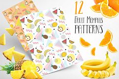 Fruit Memphis Seamless Patterns Product Image 1