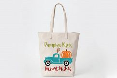Pumpkin Kisses &amp; Harvest Wishes SVG - Fall SVG Cut File DXF Product Image 7
