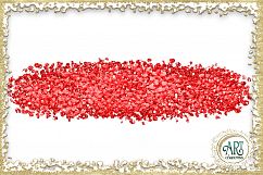 Scarlet Red Splotches Brush Strokes Clipart crimson Glitter  24 PNG - transparent background images Product Image 21