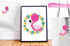 Flamingo graphics and illustrations Product Image 5
