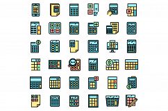 Calculator icons set vector flat Product Image 1