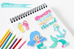 Ocean mermaids graphics and illustrations Product Image 3