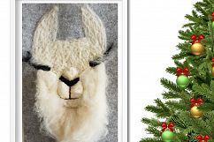 Cutest Llama Print Wall Art of my original llama felt paint Product Image 7