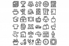 Human needs icons set, outline style Product Image 1