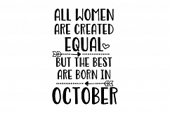 October Birthday Women svg, Birthday in october svg dxf Product Image 2
