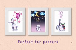 Lovely bunnies-watercolor collection Product Image 2