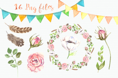 Watercolor Dreamcatcher &amp; Teepee Clip Art Set Product Image 4