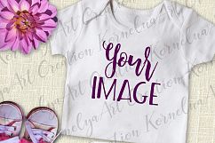 baby tshirt mock up, white t-shirt mockup Product Image 1